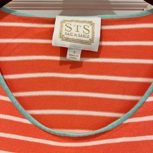 Sail to Sable coral striped sleeveless dress - never worn - size small